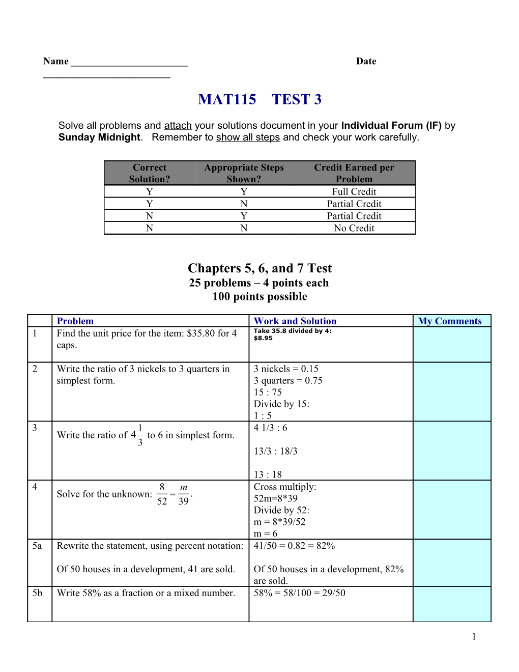 Chapters 5, 6, and 7 Test