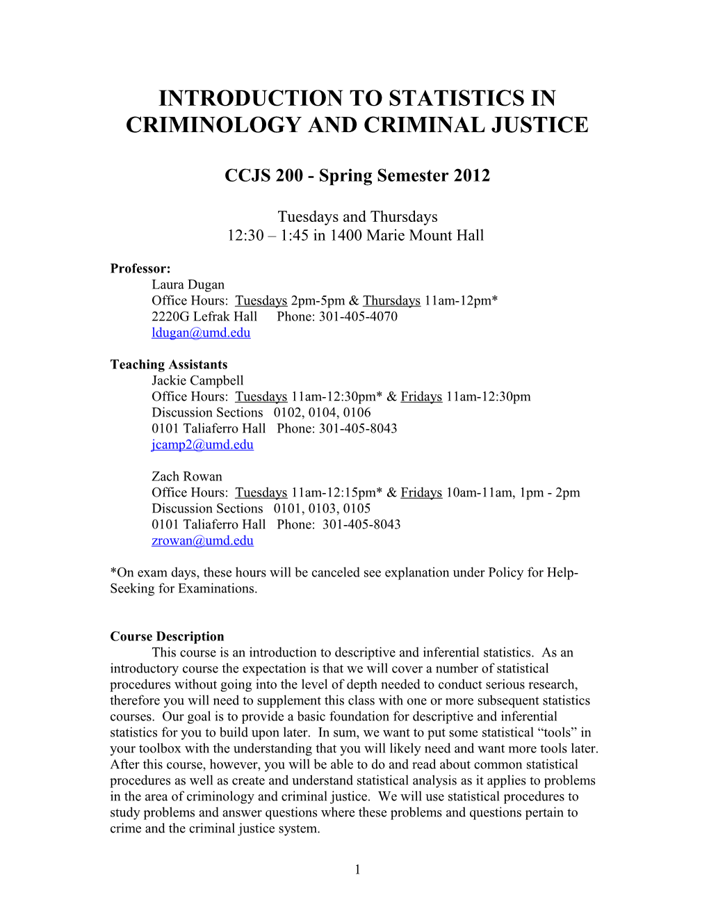 Introduction To Statistics In Criminology And Criminal Justice