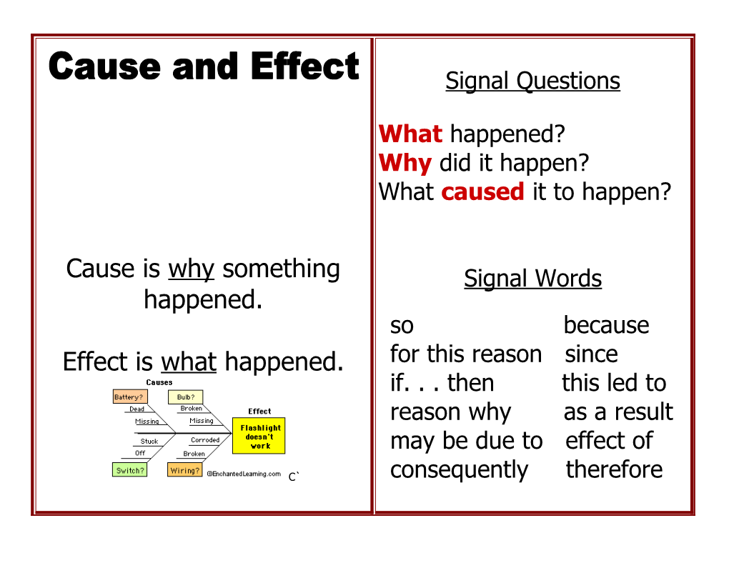 Cause and Effect