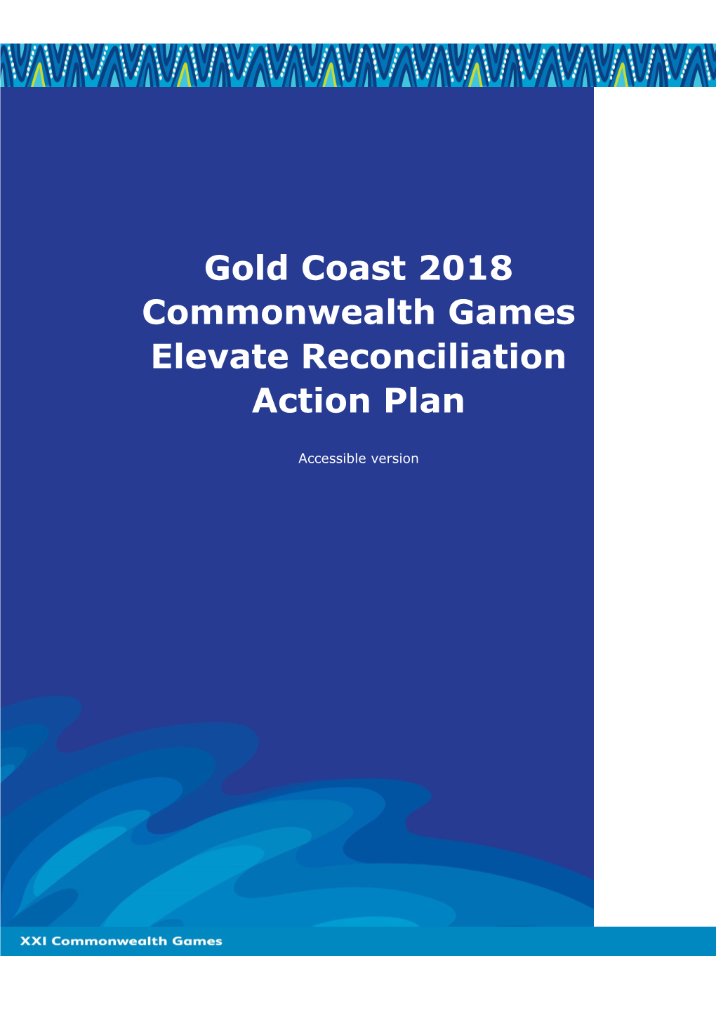 Gold Coast 2018 Commonwealth Games Elevate Reconciliation Action Plan