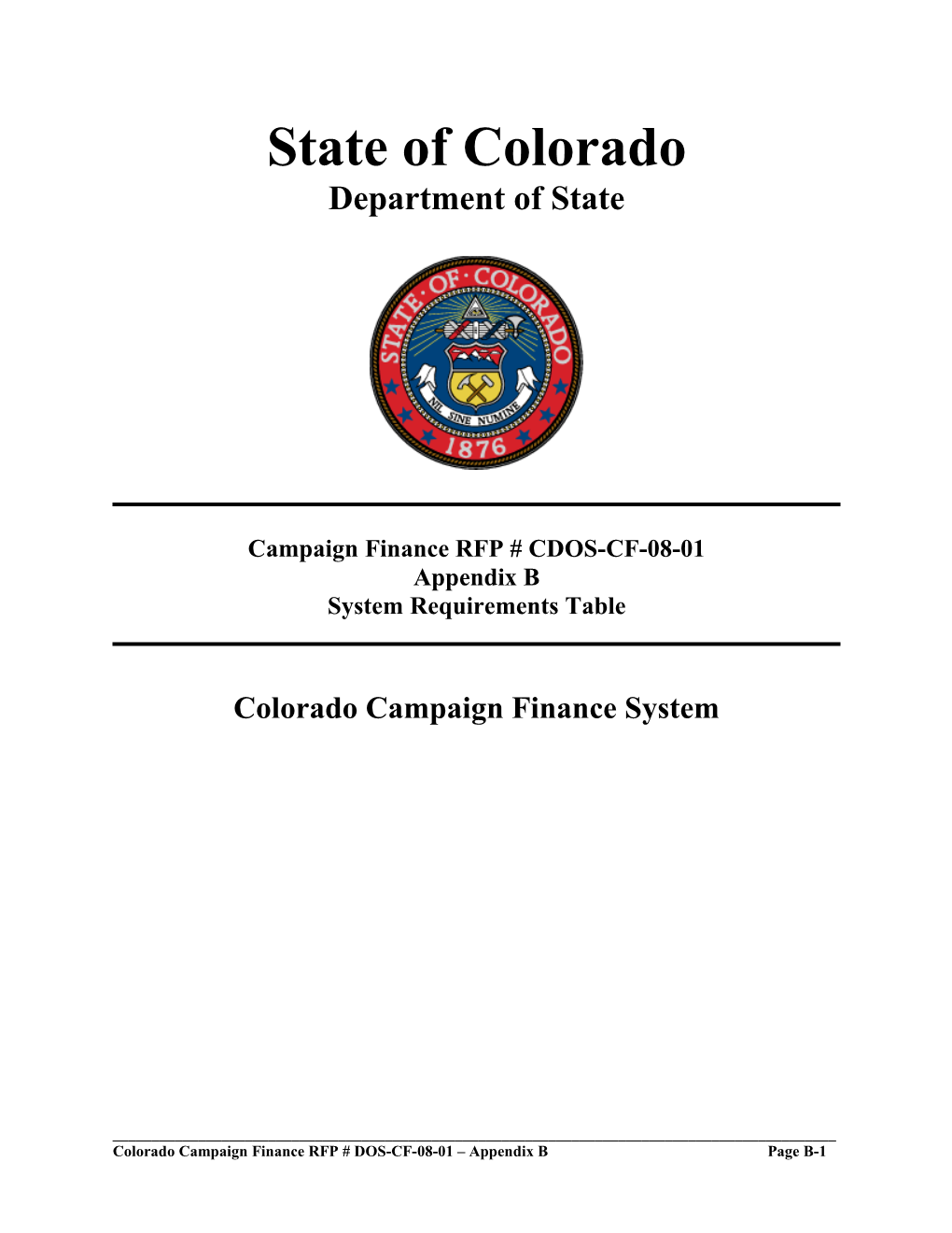 State of Colorado s17