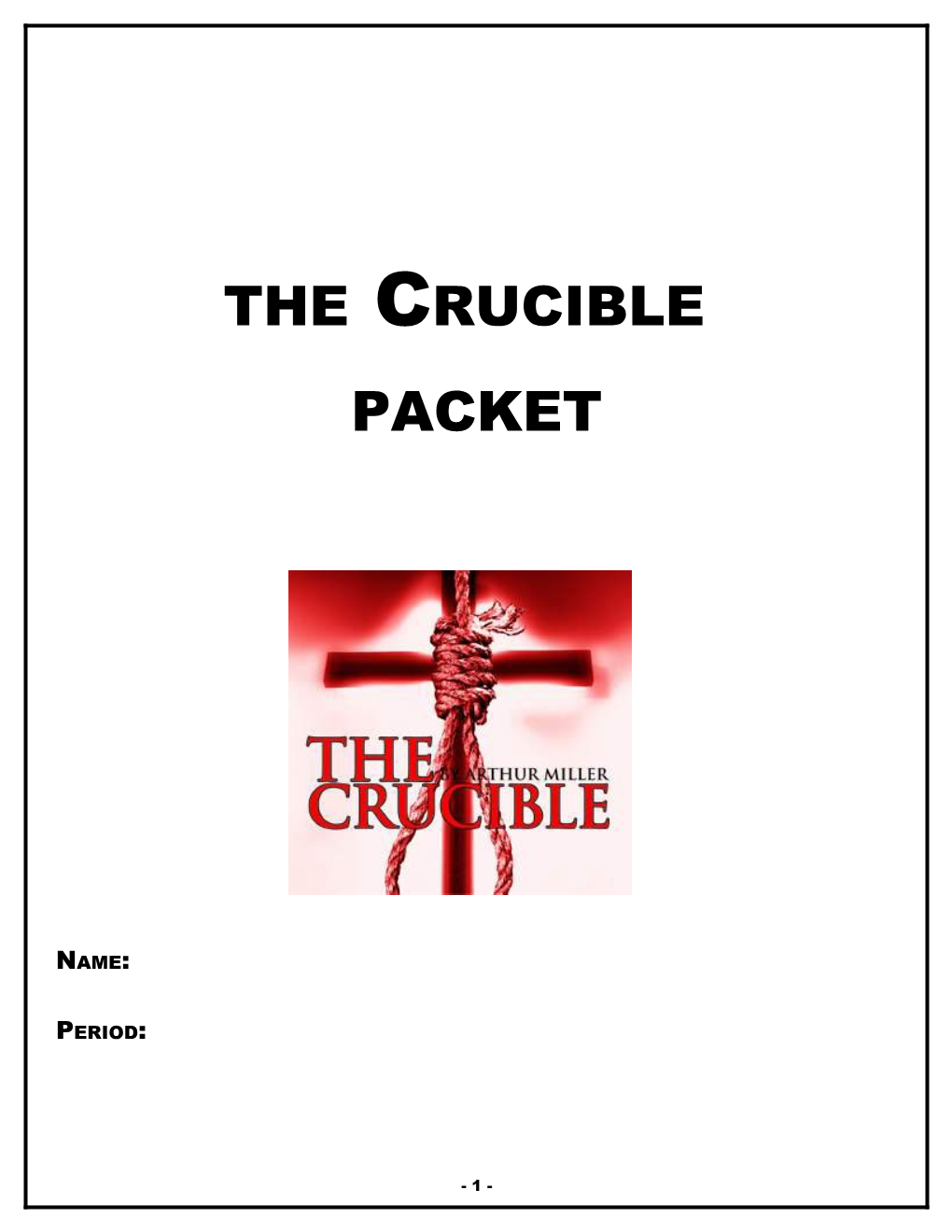 The Crucible Activity Packet