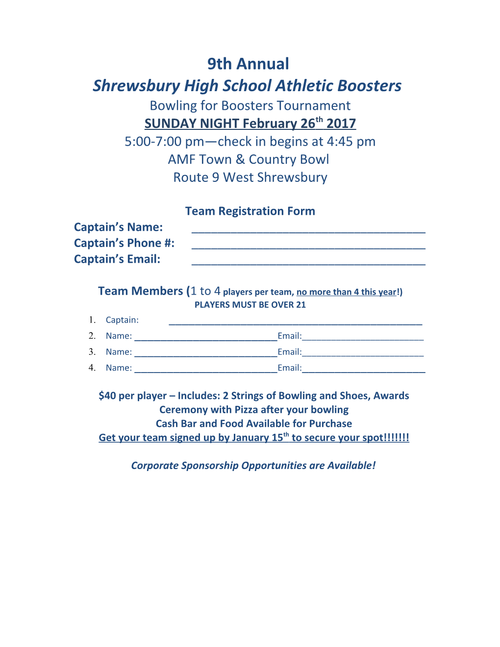 Shrewsbury High School Athletic Boosters