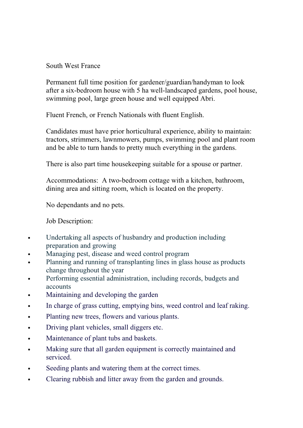 Fluent French, Or French Nationals with Fluent English