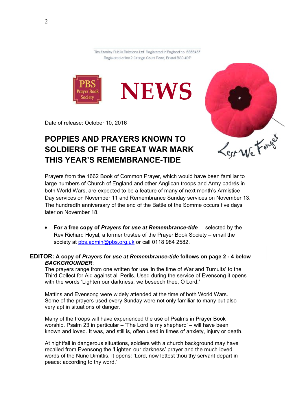 Poppies and Prayers Known To