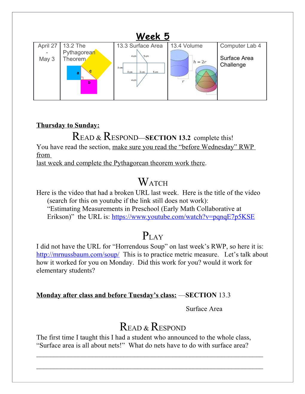 READ & RESPOND SECTION 13.2 Complete This!