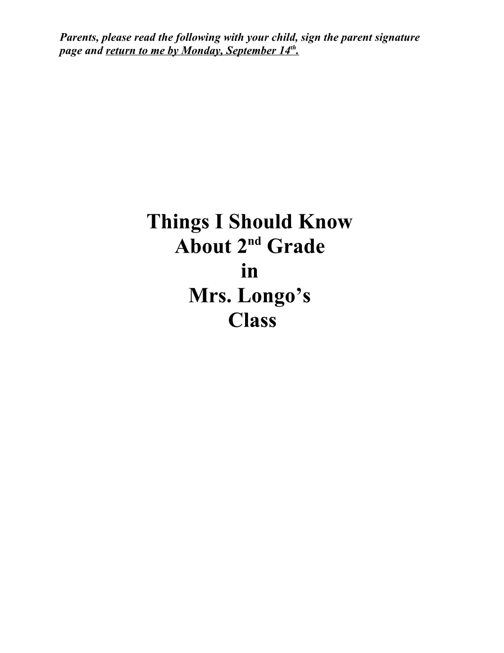 Things I Should Know About 5Th Grade In Mrs