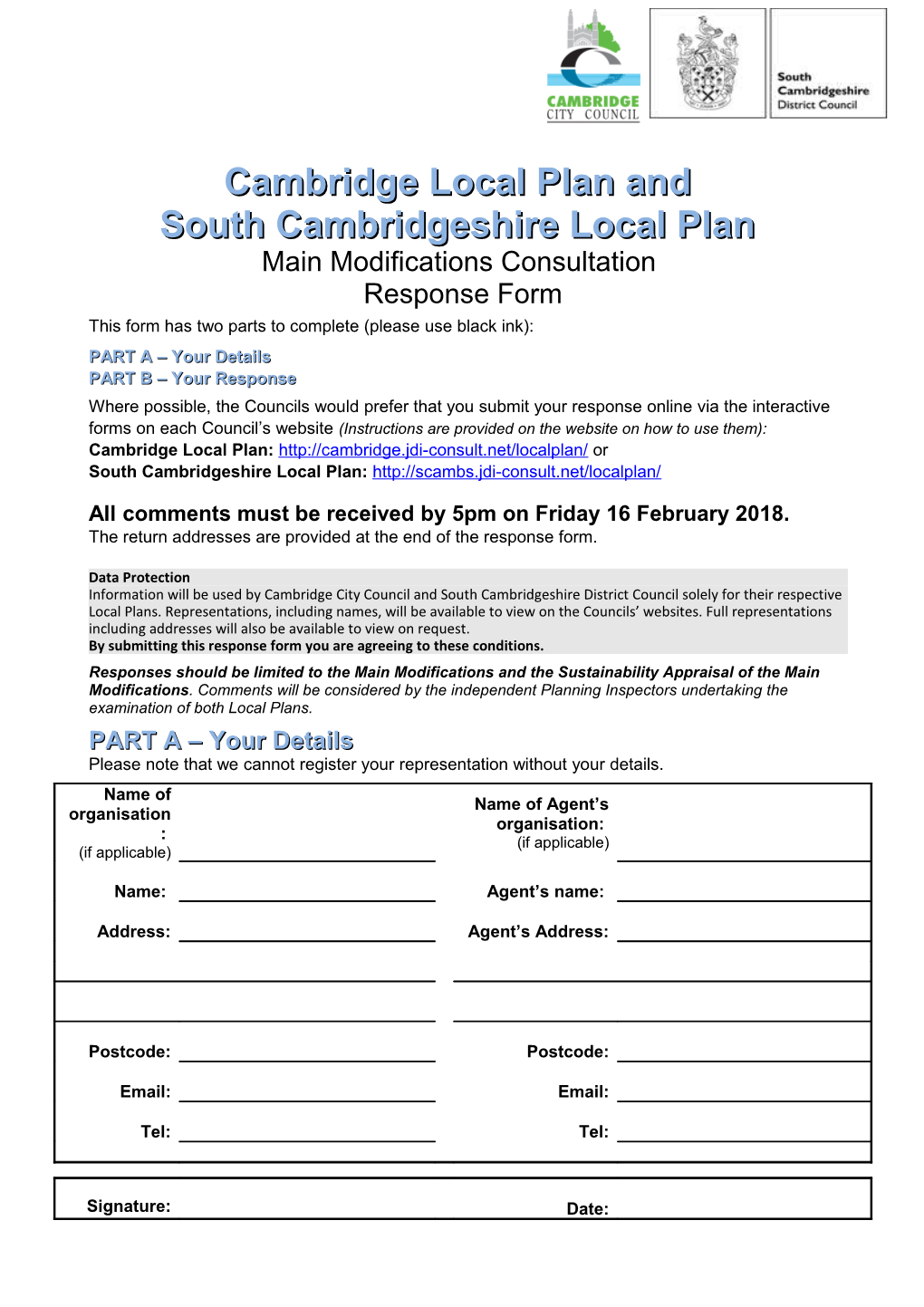 Cambridge Local Plan And