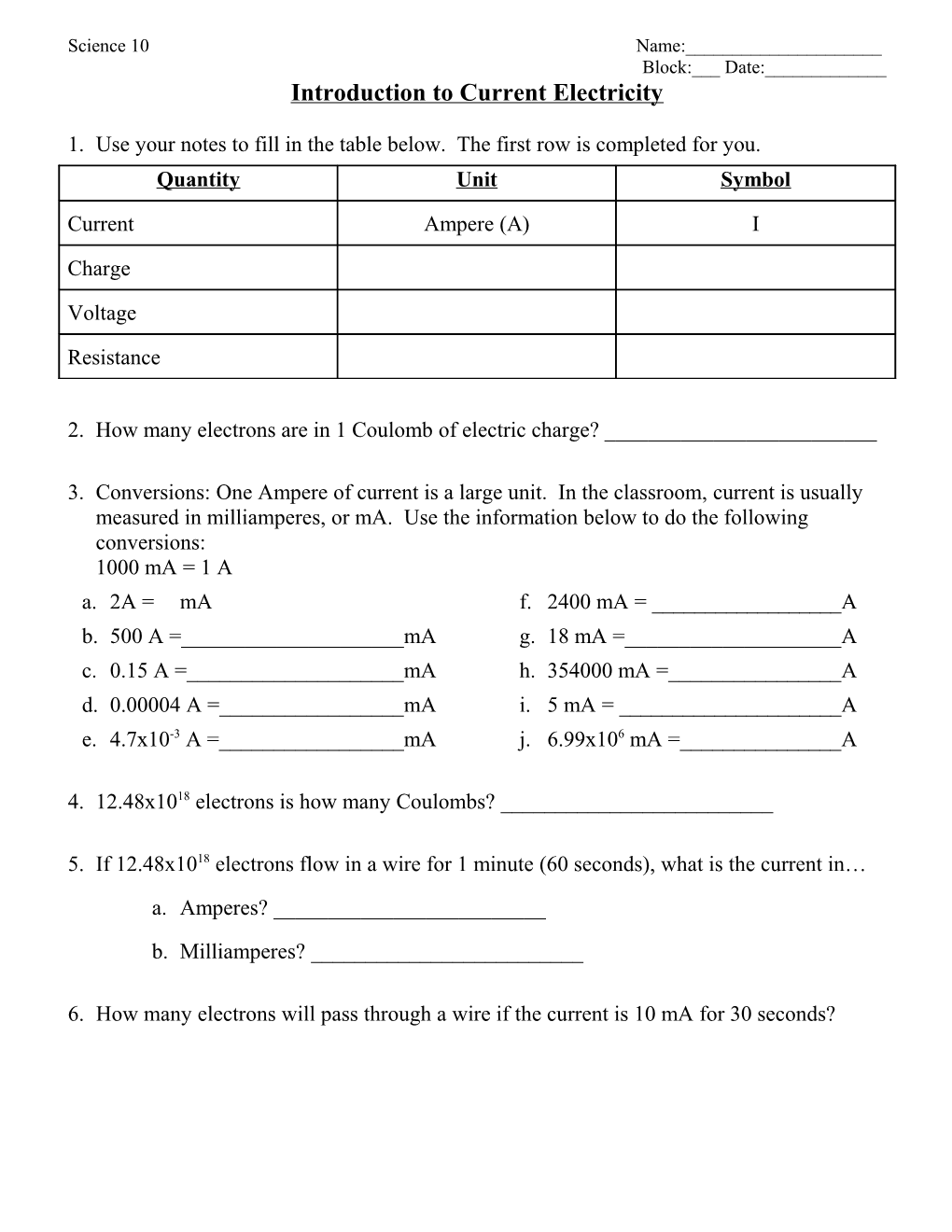 Classifying Reactions Lab