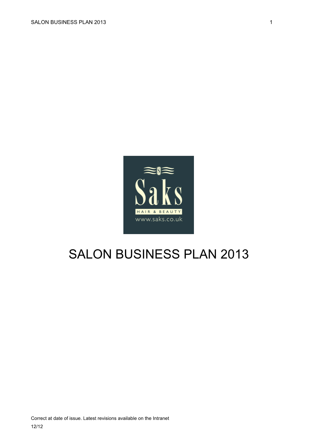 Salon Business Plan 2013 42
