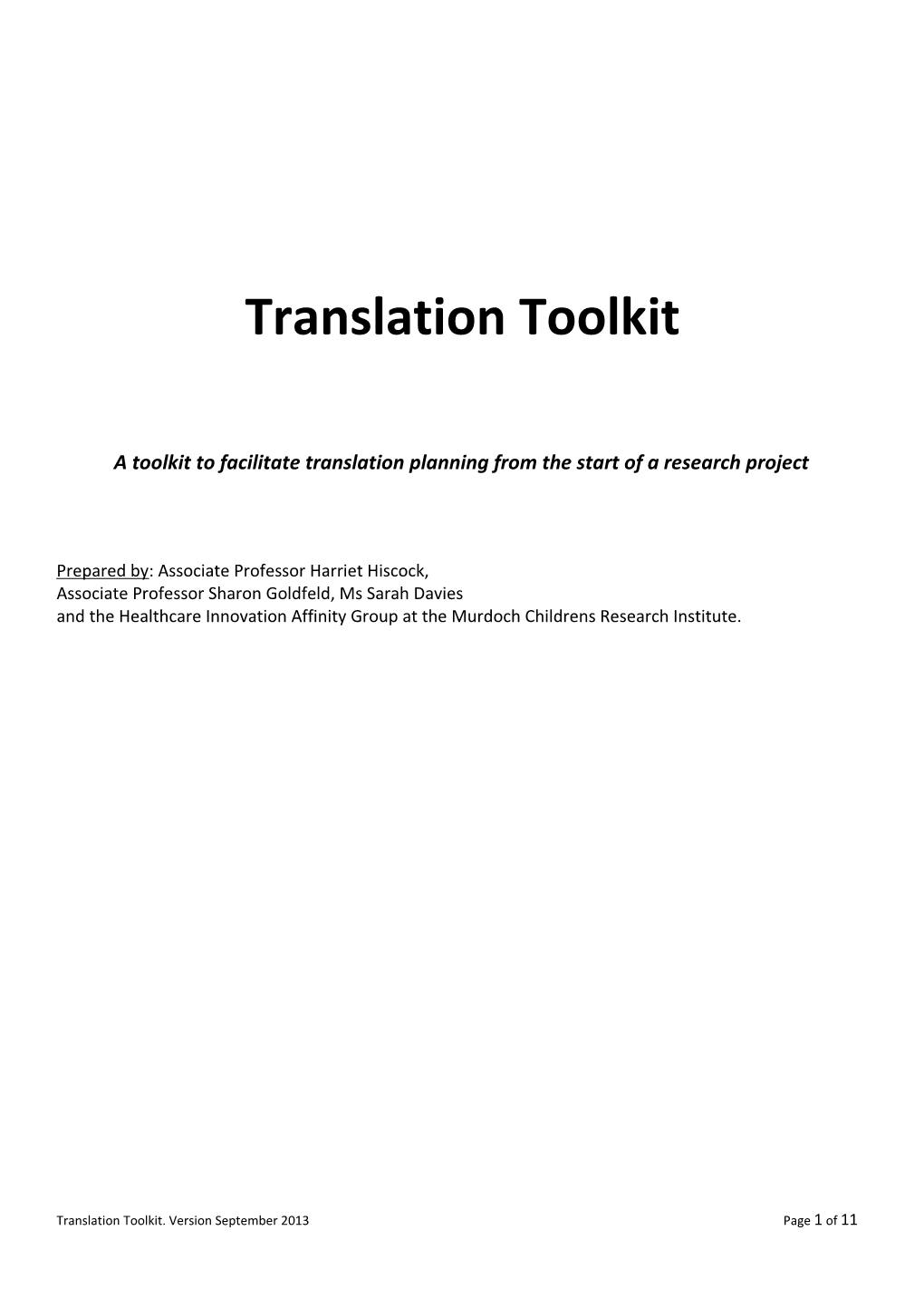 What Is Research Translation and Translational Research