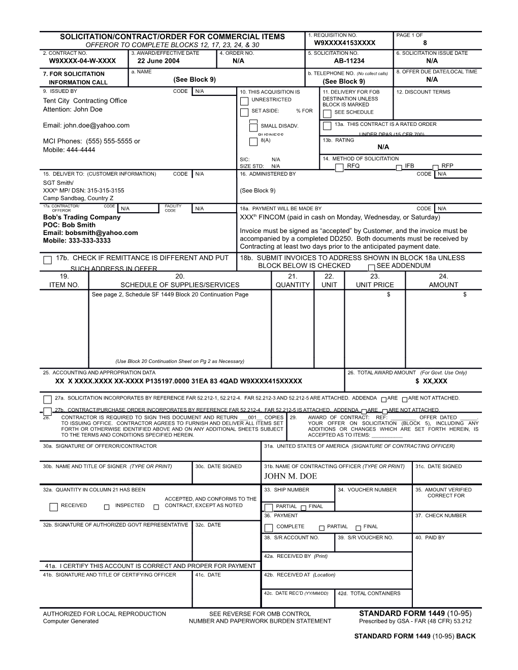 Solicitation/Contract/Order for Commercial Items s2