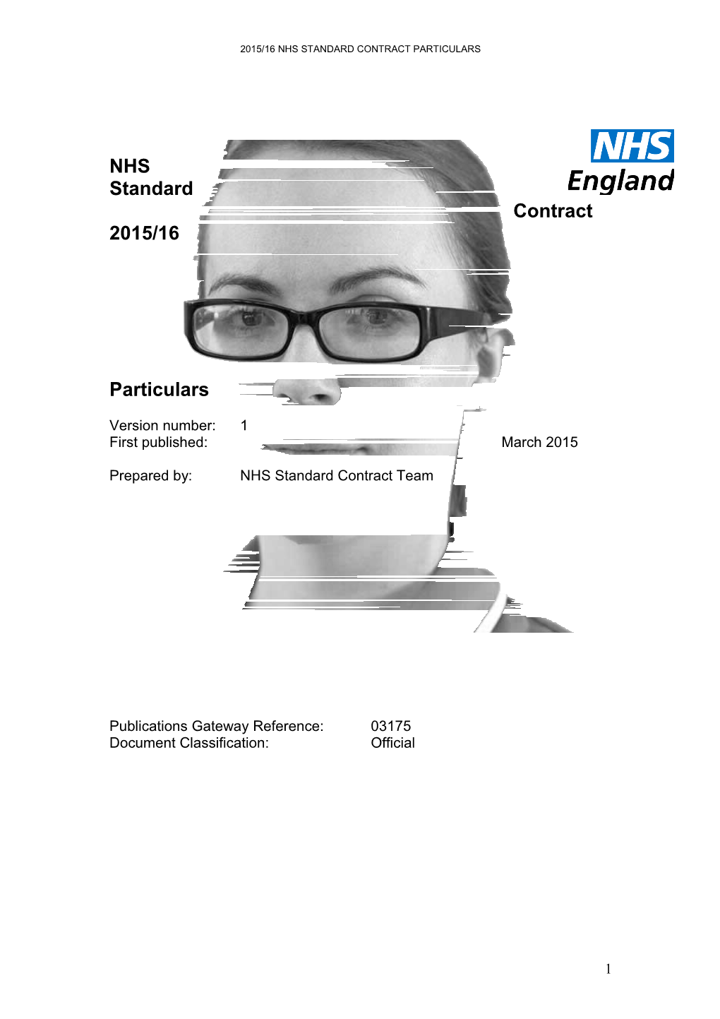 2015/16 Nhs Standard Contract Particulars