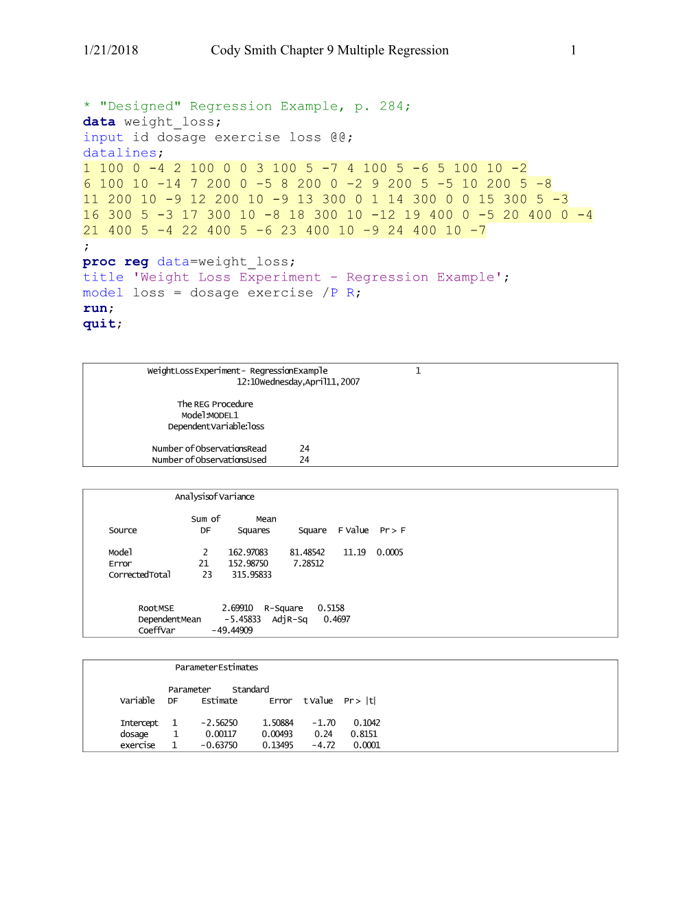 * Cody Smith Chapter 8 Repeated Measures Programs;