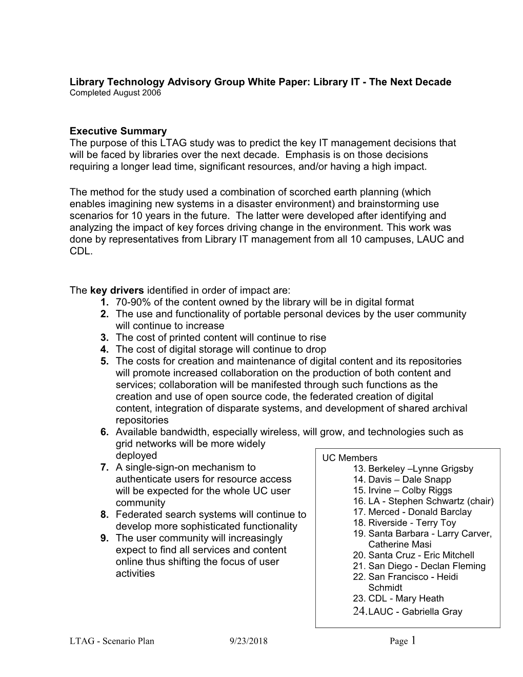 Library Technology Advisory Group White Paper: Library IT - the Next Decade