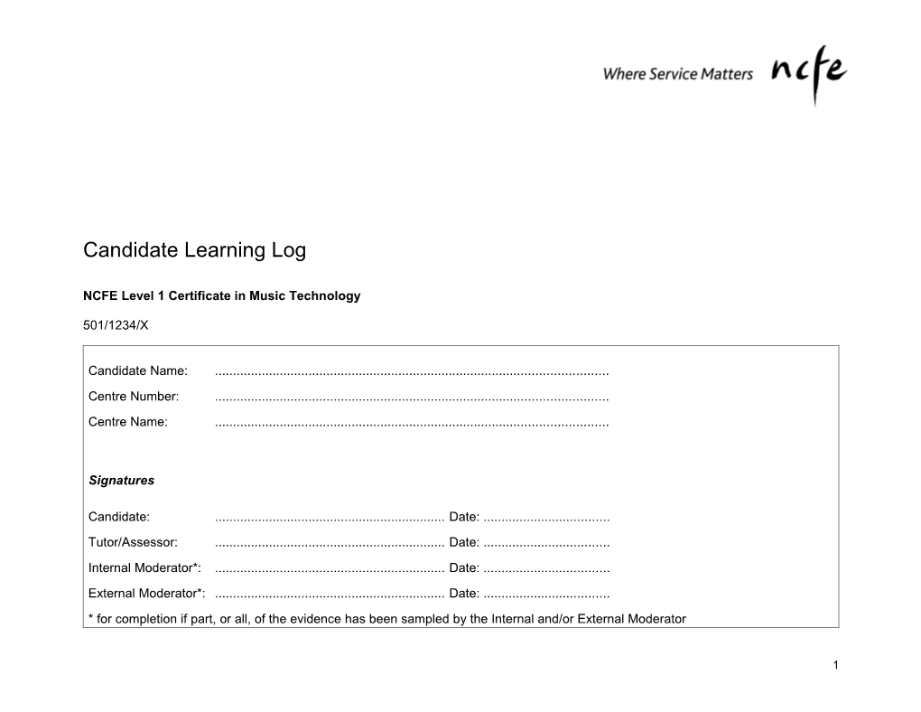 NCFE Level 1 Certificate in Music Technology