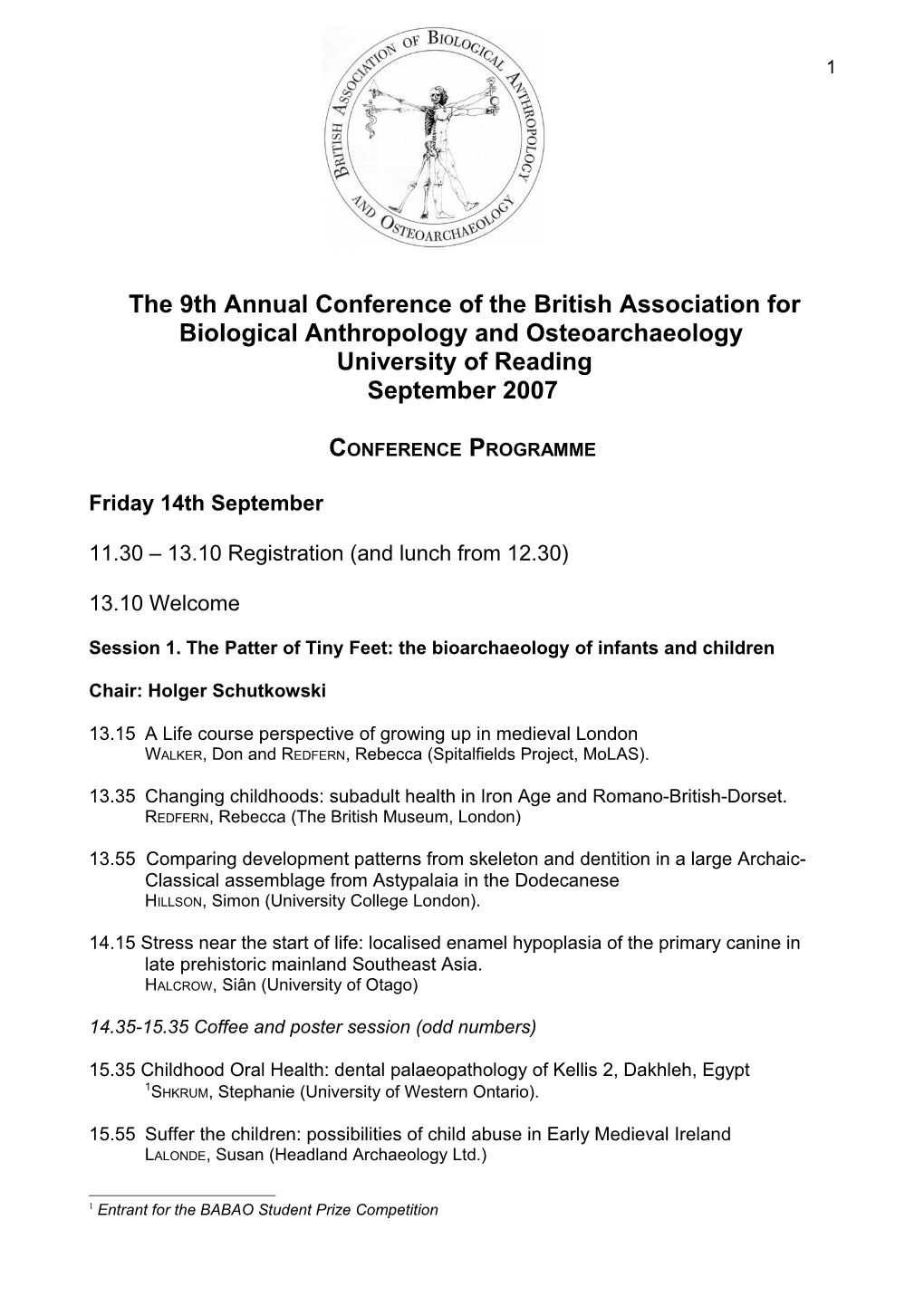 BABAO 9Th ANNUAL CONFERENCE