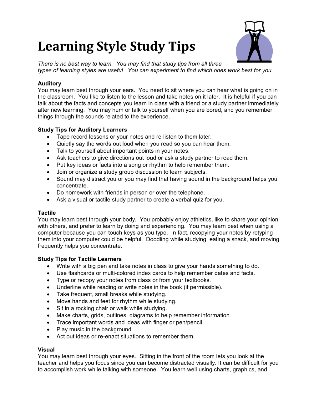 Study Tips for Auditory Learners