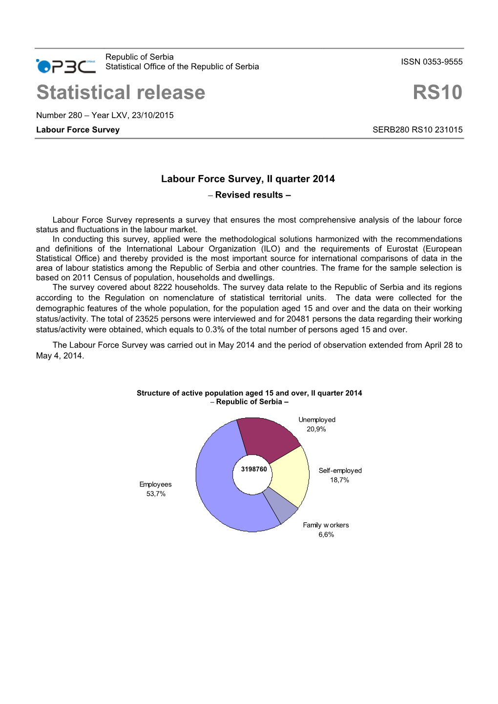 Labour Force Survey, II Quarter 2014