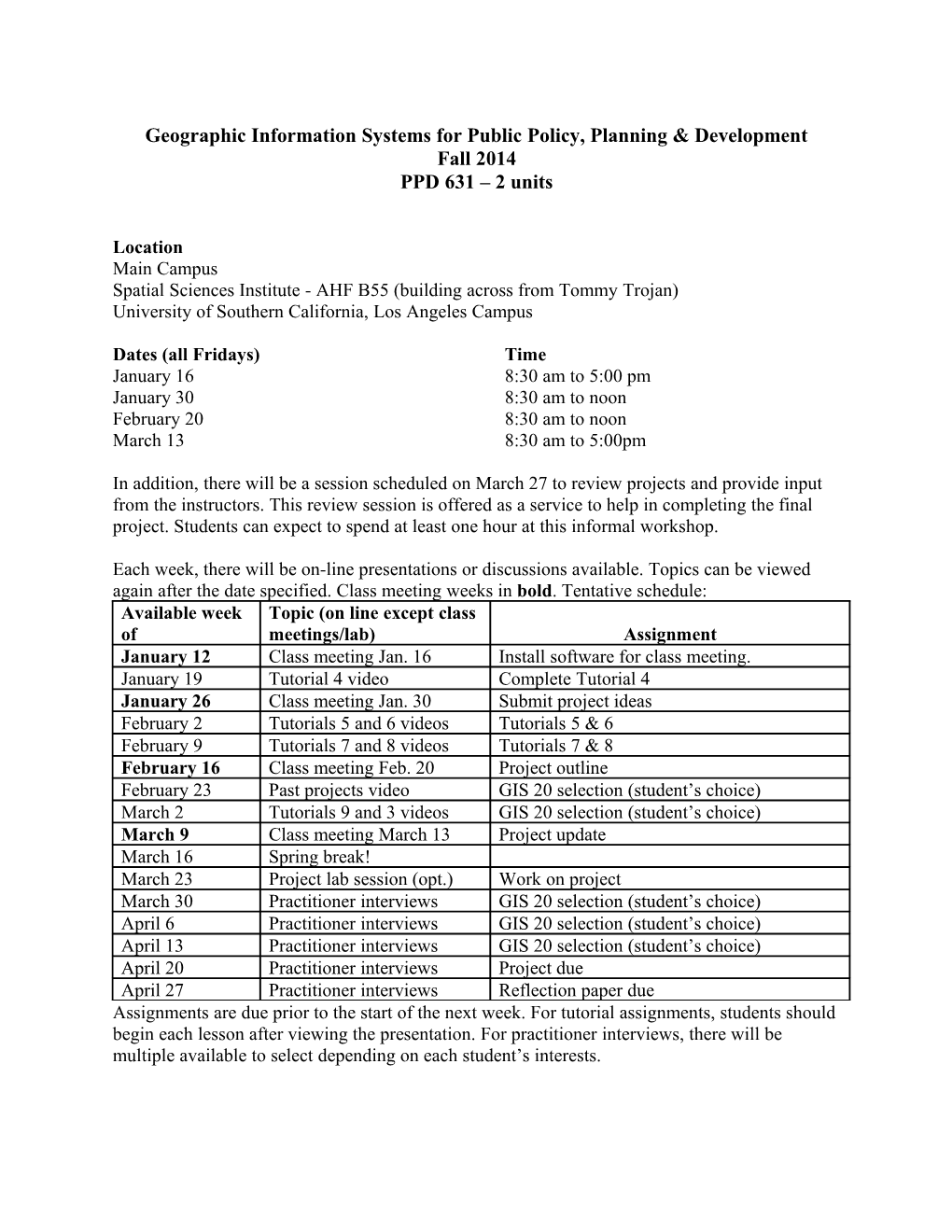 Geographic Information Systems for Public Policy, Planning & Development