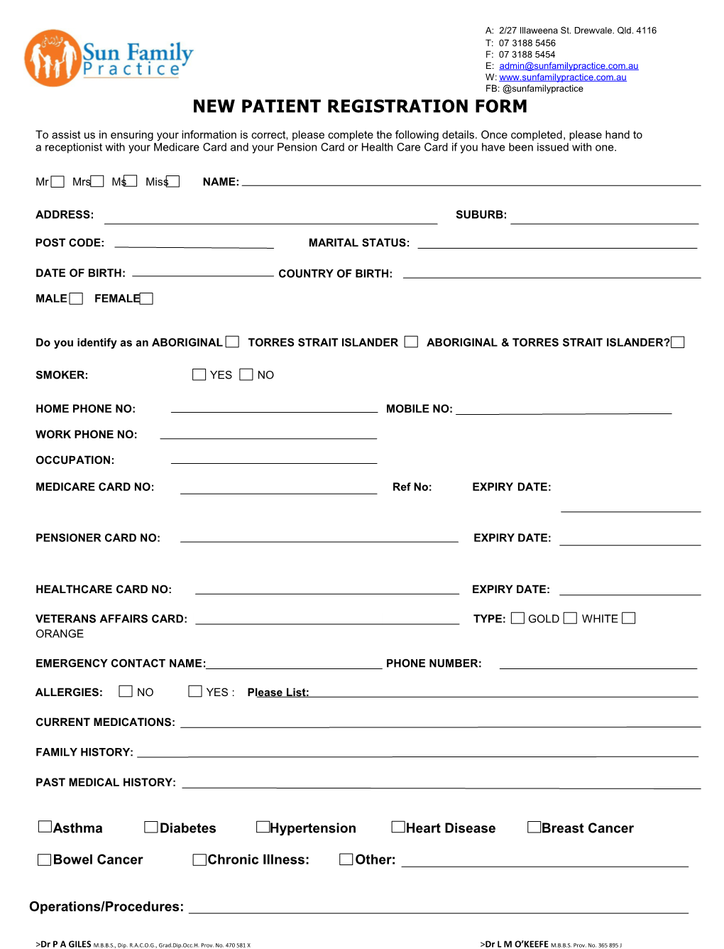 New Patient Registration Form s1