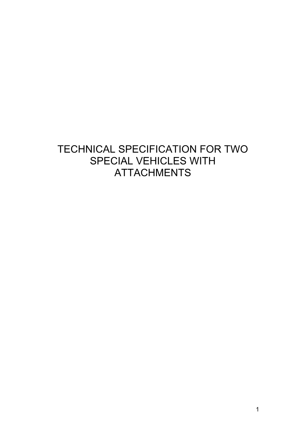 Technical Specification for Two
