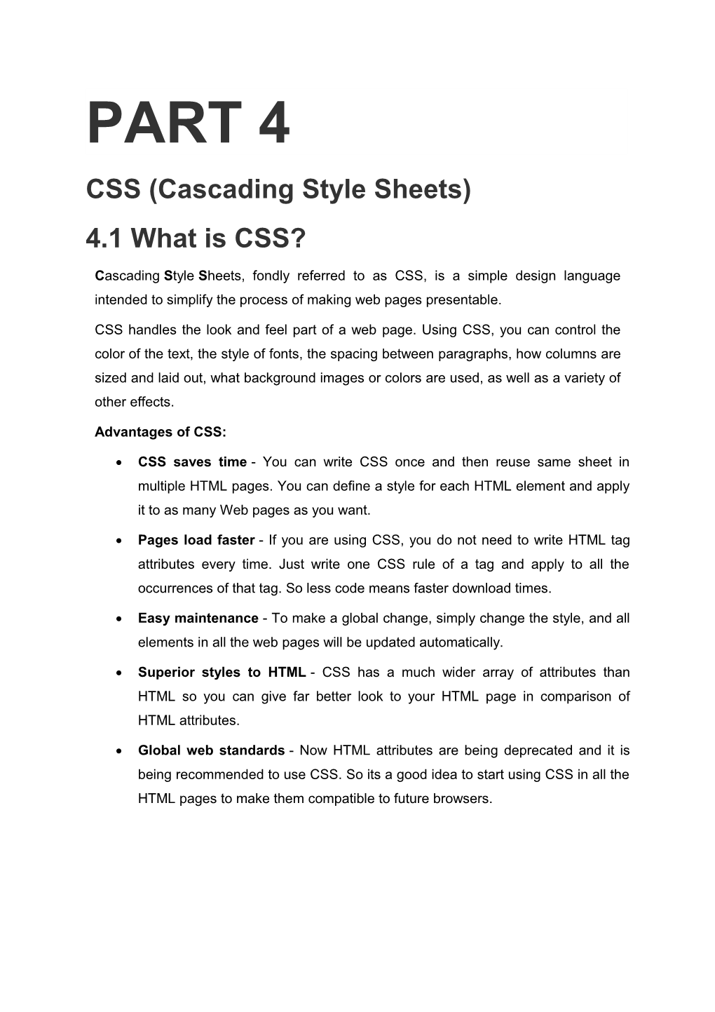 CSS (Cascading Style Sheets)