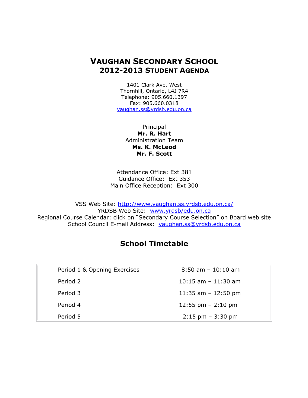 VSS School Information Handbook