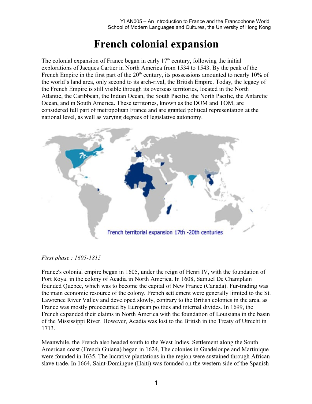 French Colonial Empires