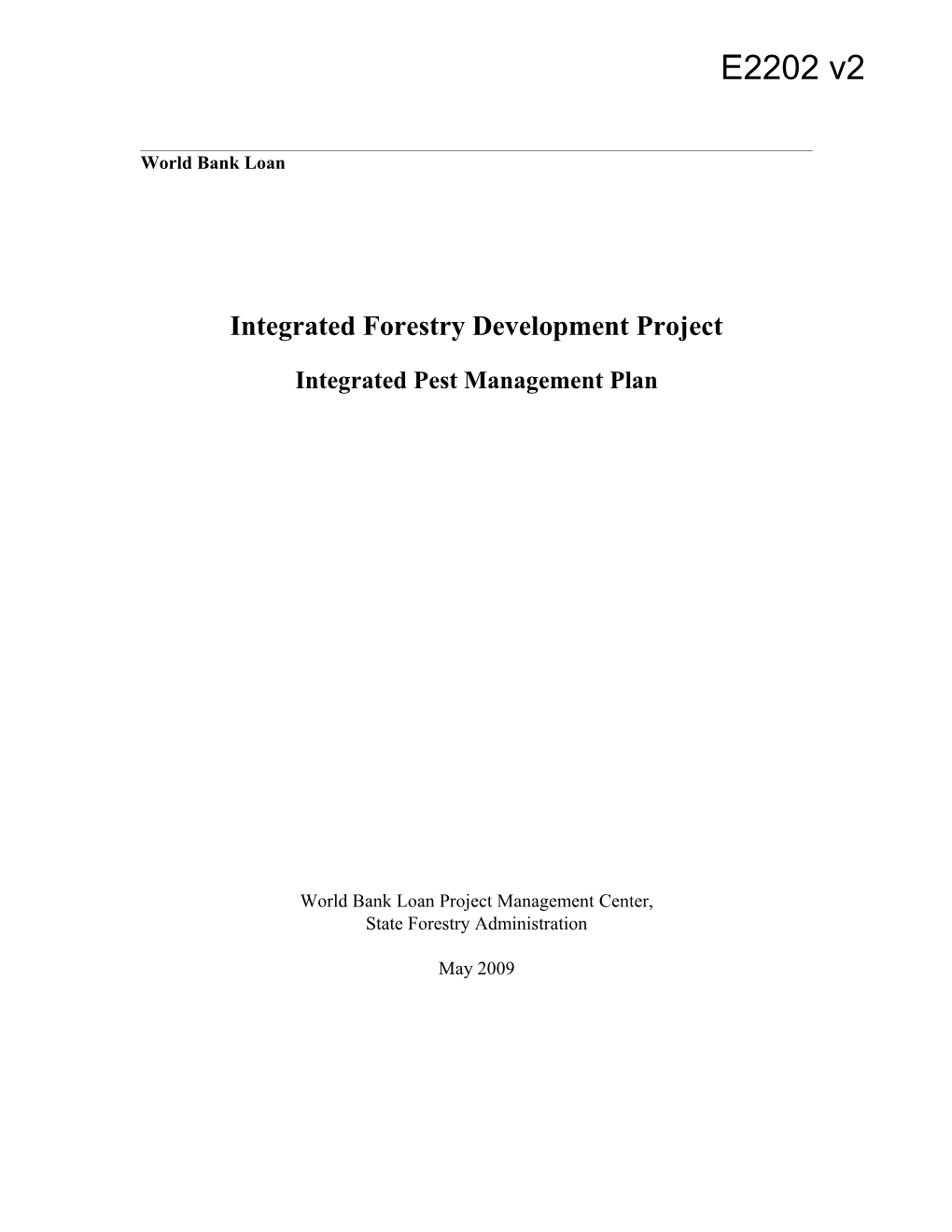 Integrated Forestry Development Project