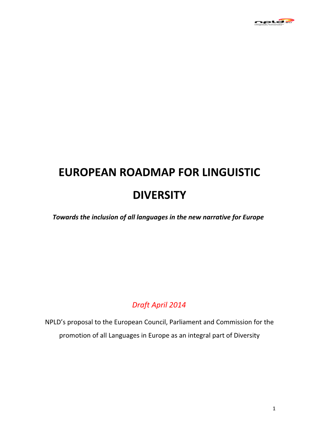 European Roadmap for Linguistic Diversity