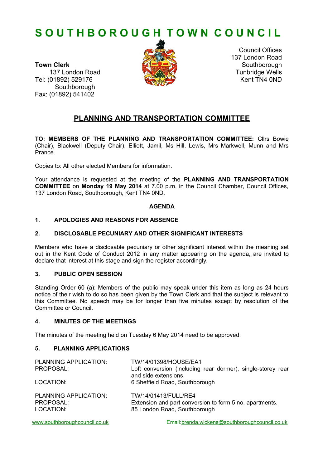 Planning and Transportation Committee s1