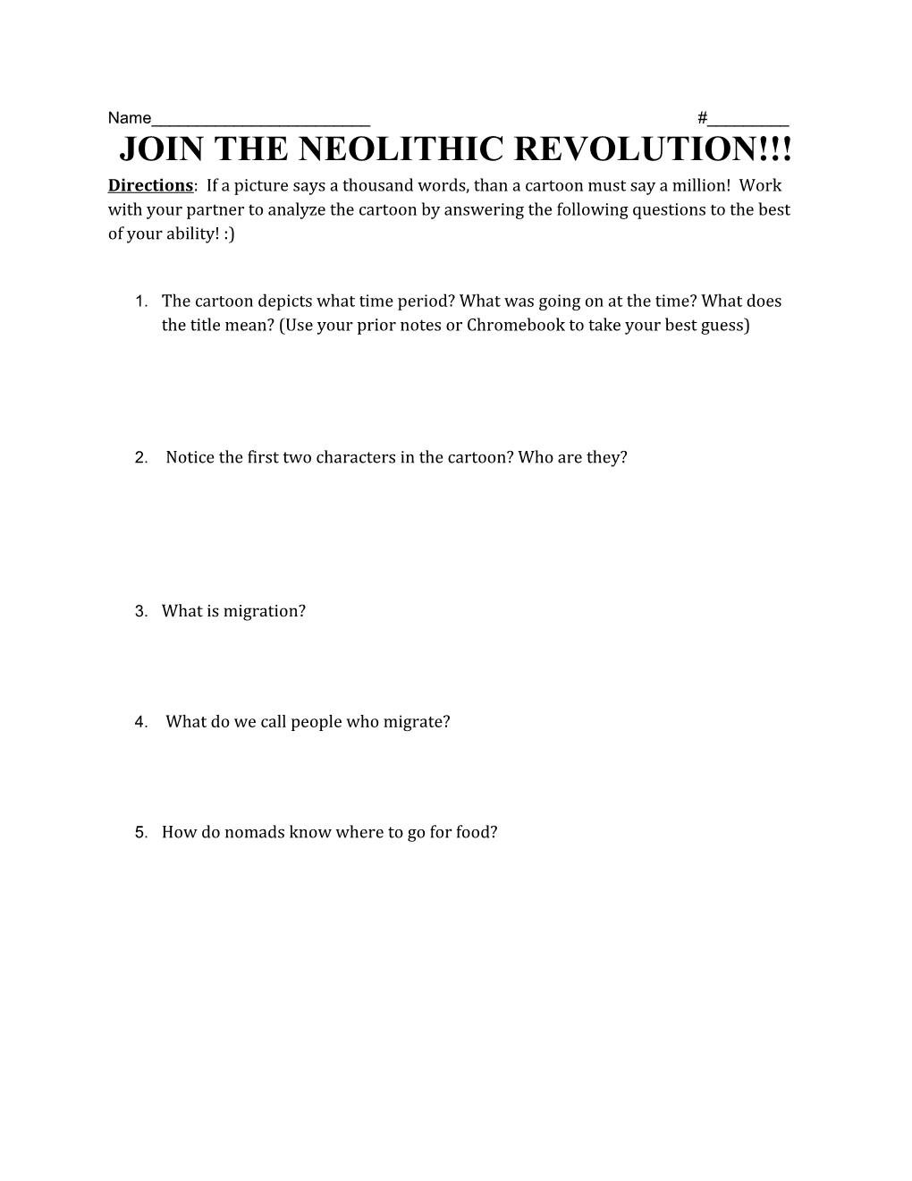 Join the Neolithic Revolution