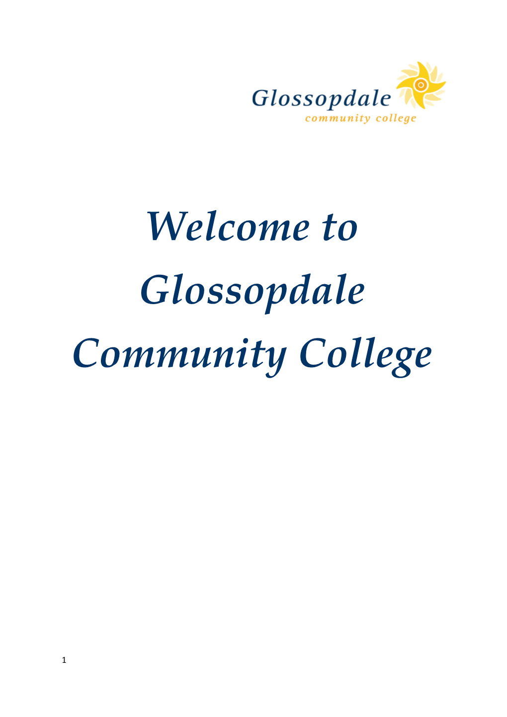 Welcome to Glossopdale Community College