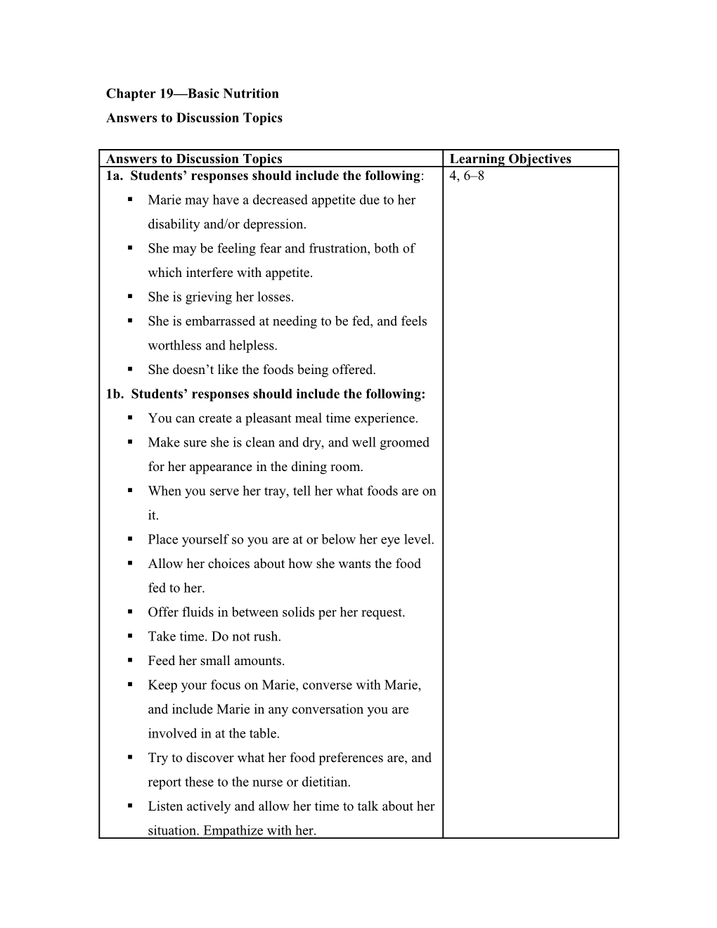 Suggested Answers for Discussion Topics, Chapter 19
