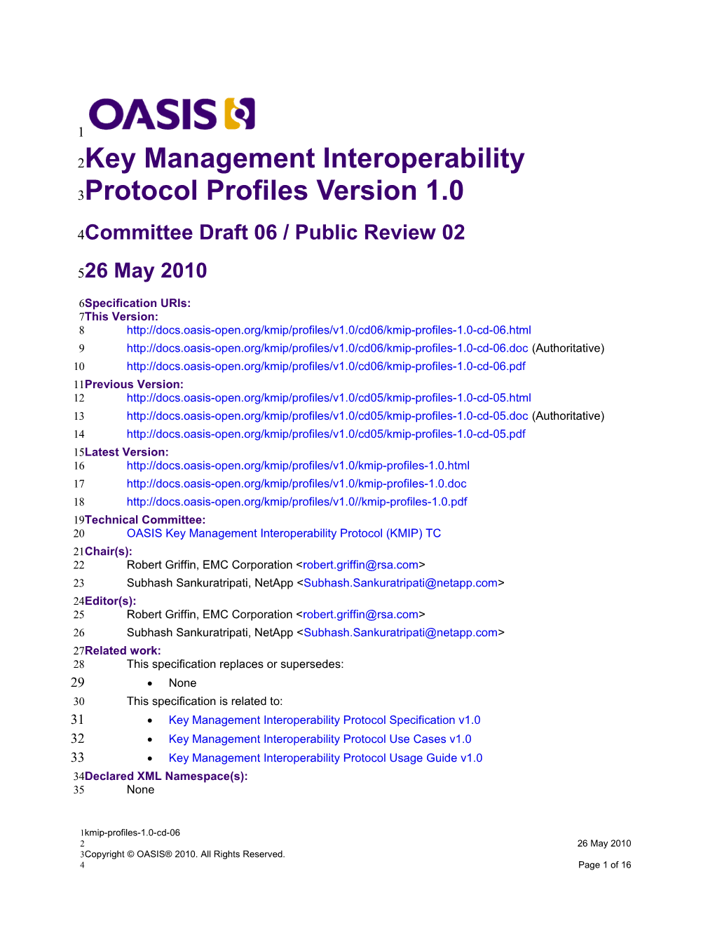 Key Management Interoperability Protocol s1
