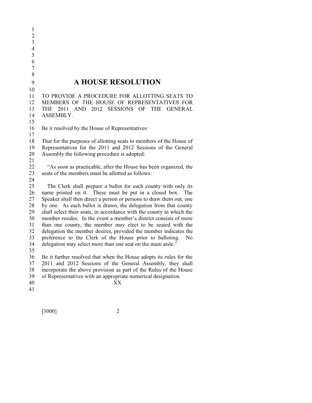 2011-2012 Bill 3000: Seat Assignments - South Carolina Legislature Online