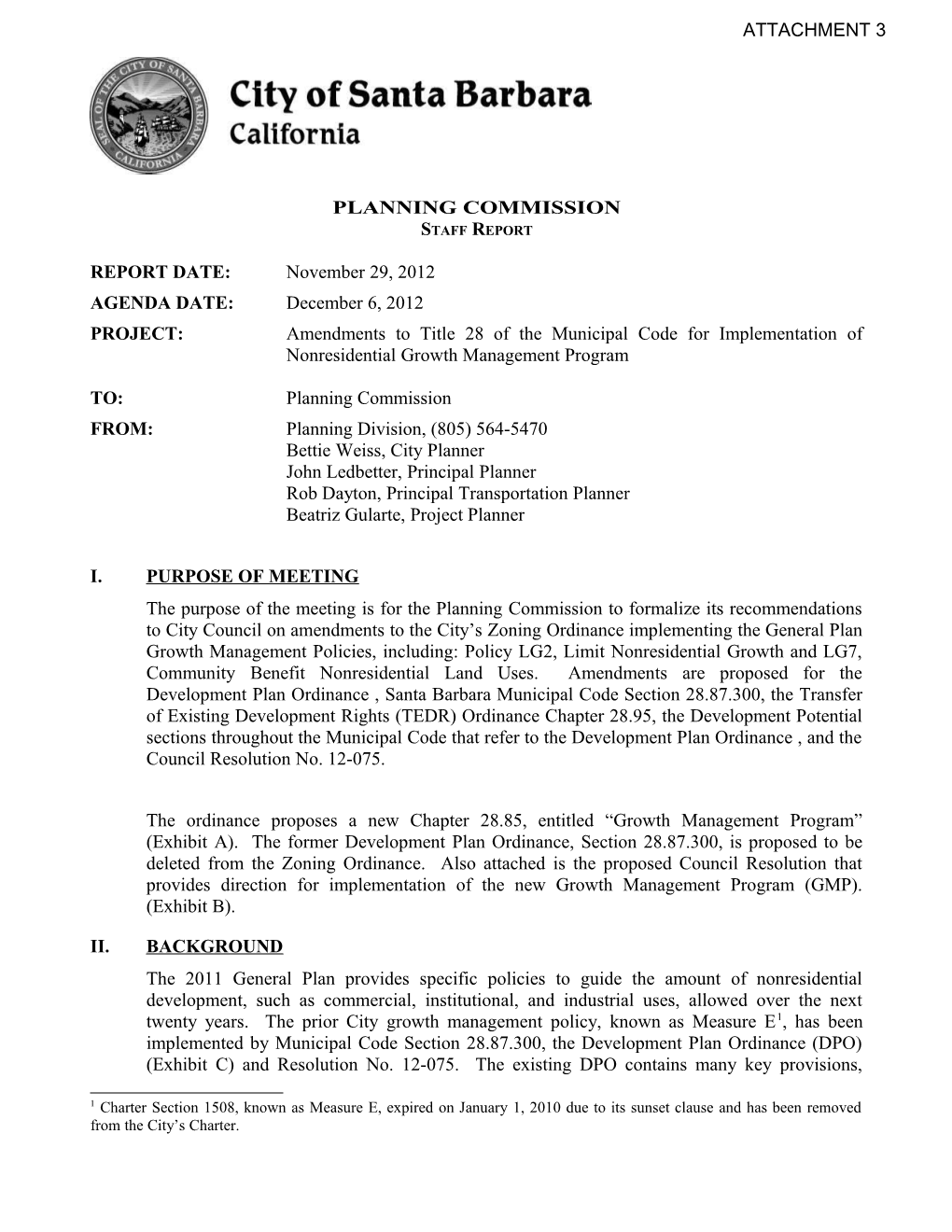 Planning Commission Staff Report