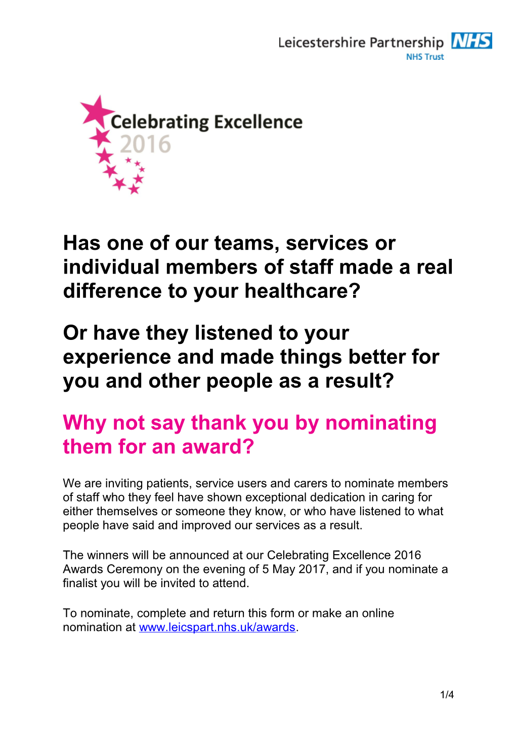 Why Not Say Thank You by Nominating Them for an Award?