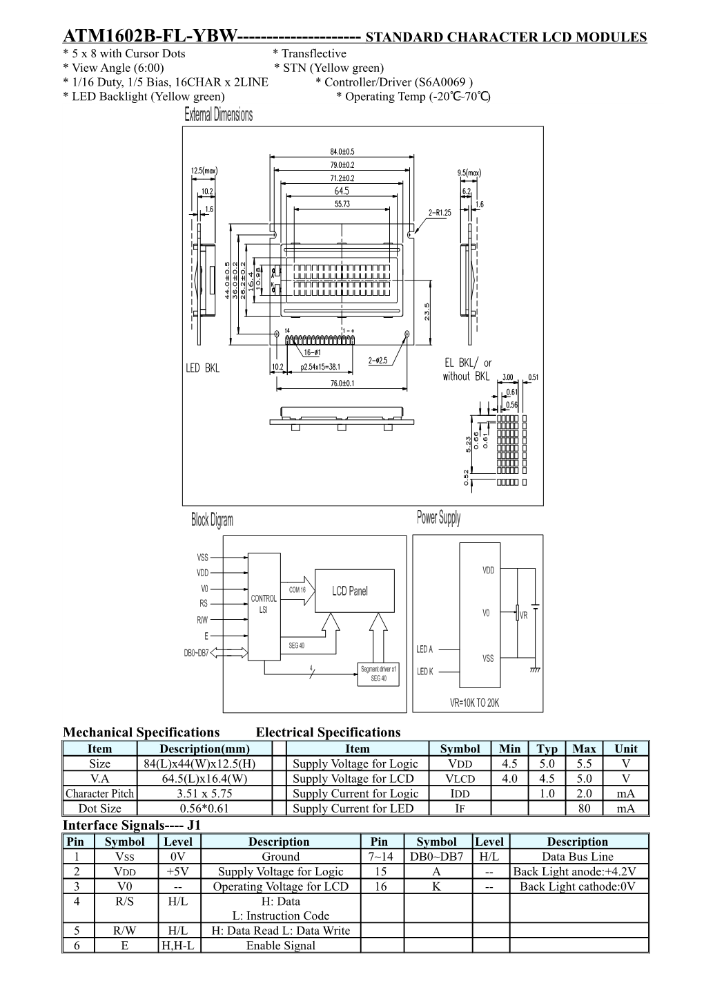 HM320240FBWB-14(B) GRAPHIC DOT MATRIX LCD MODULES