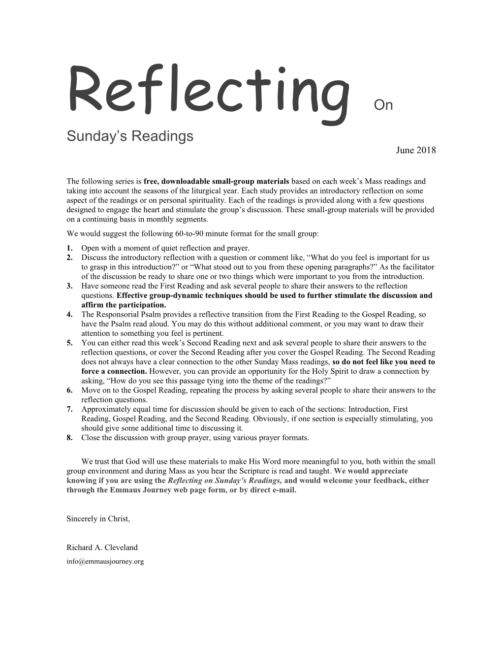 Reflecting on Sunday S Readings s2