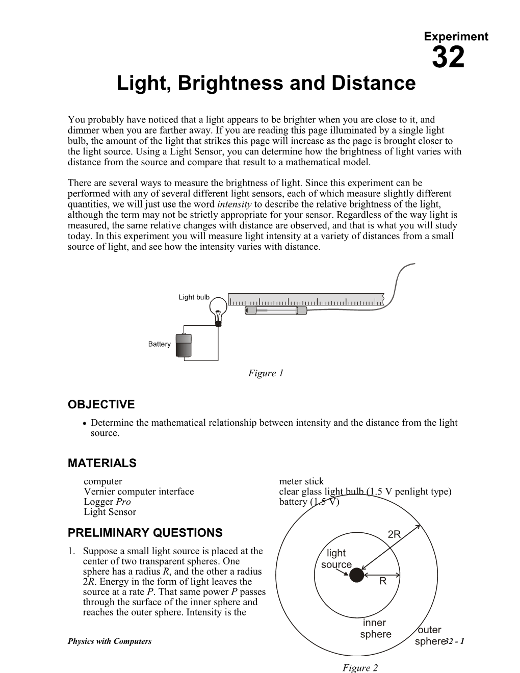 Light, Brightness and Distance