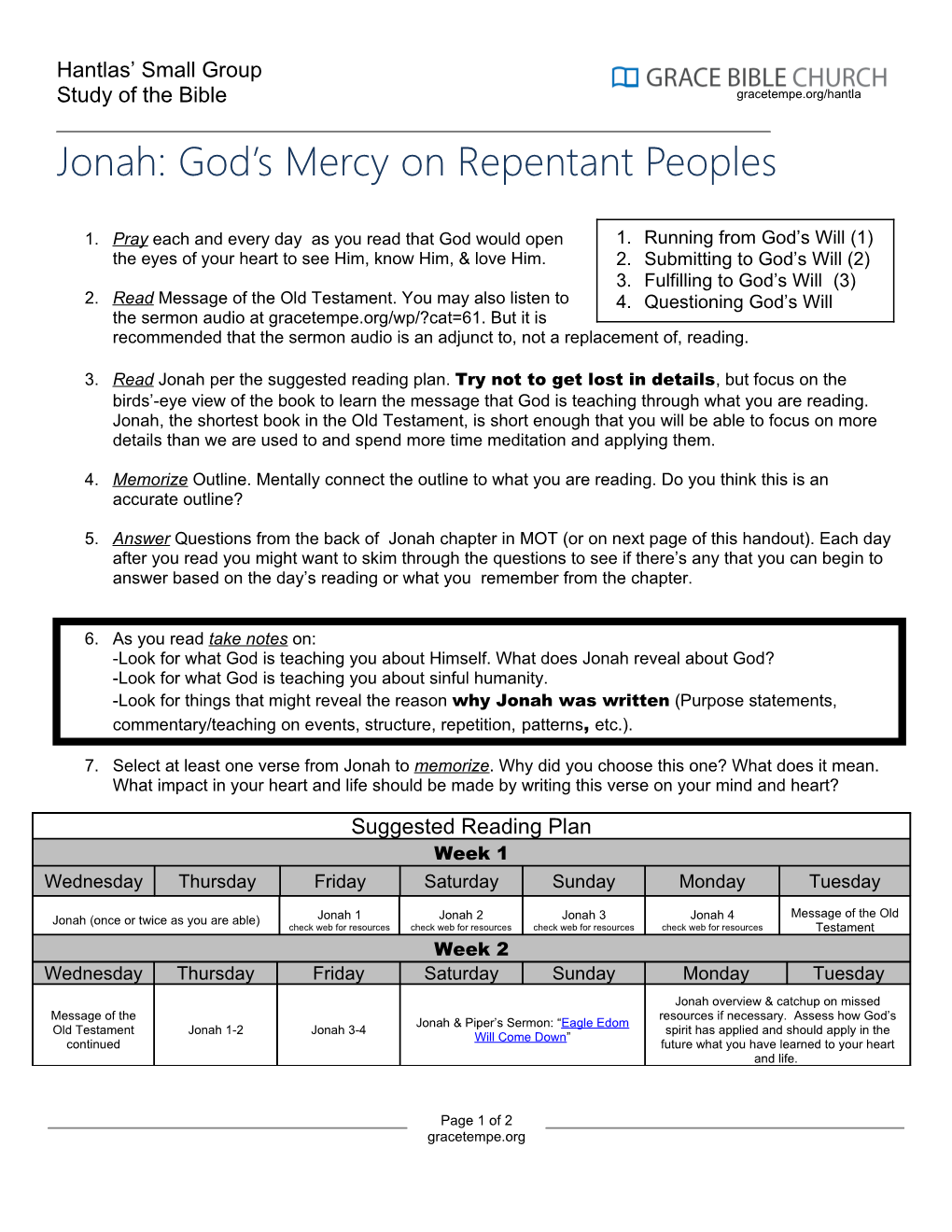 Jonah: God S Mercy on Repentant Peoples