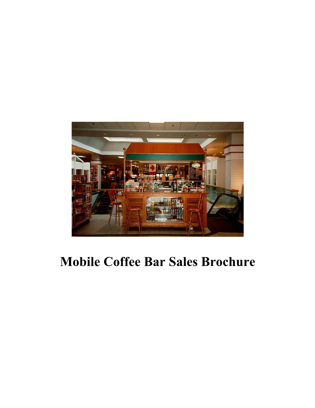 Mobile Coffee Bar Sales Brochure Introduction
