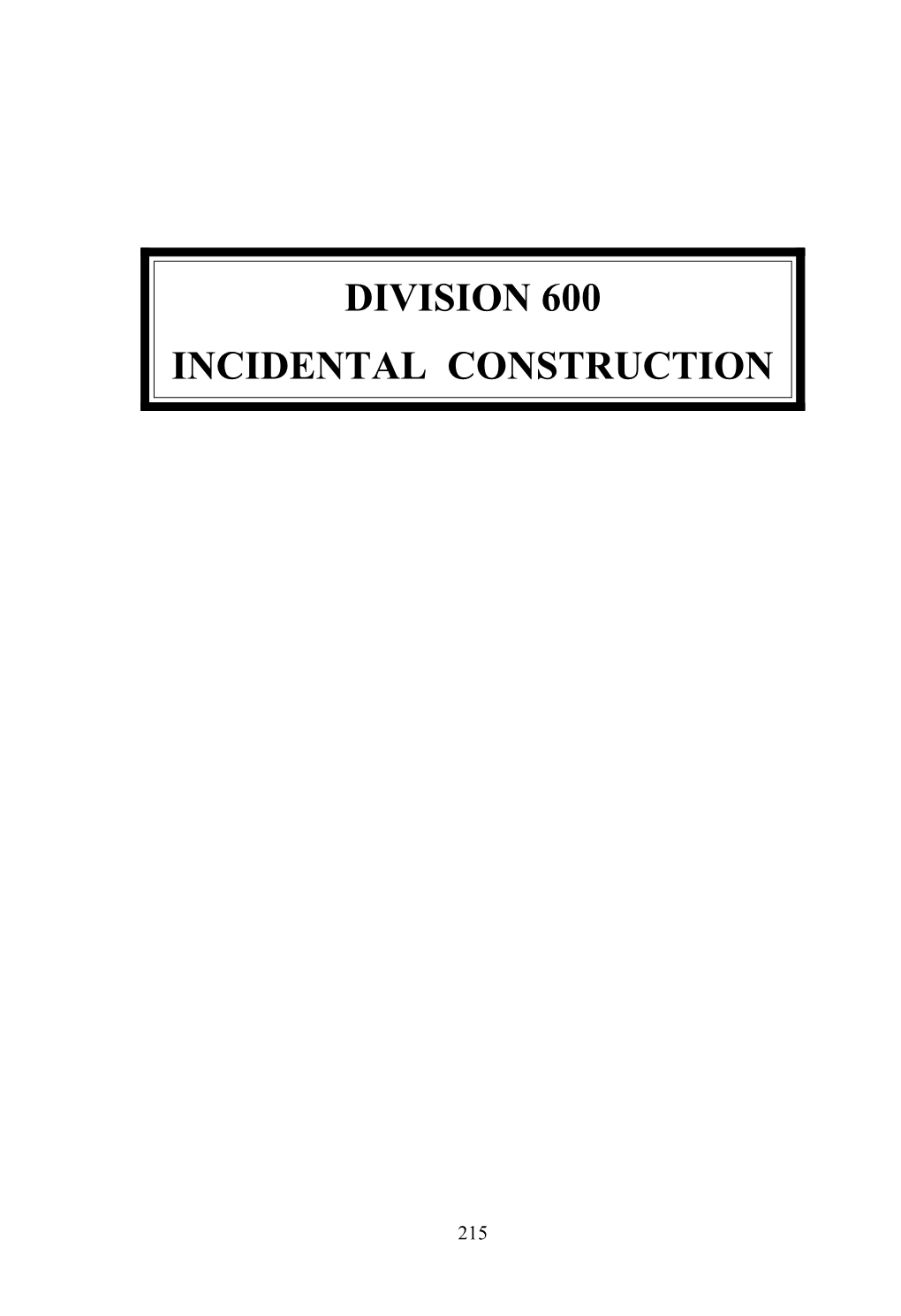 Section 601. MINOR CONCRETE STRUCTURES