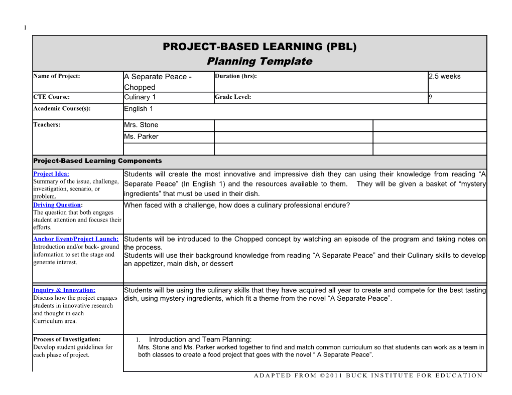 PROJECT OVERVIEW Page 1 s14