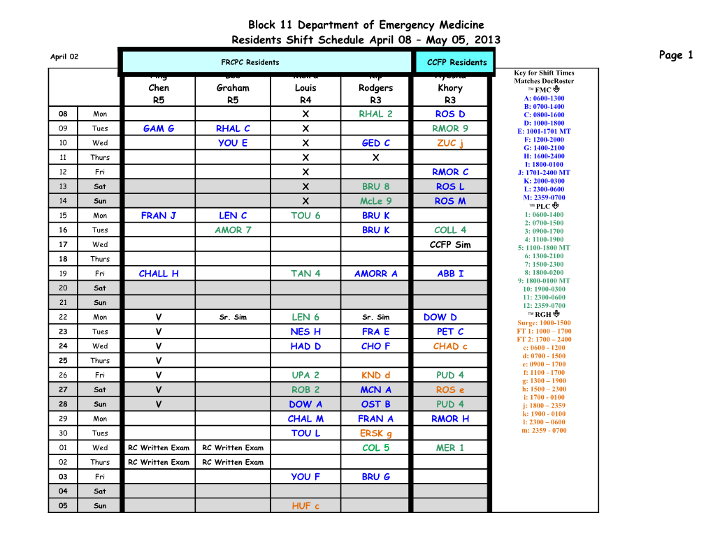 Block 11 Department of Emergency Medicine s1