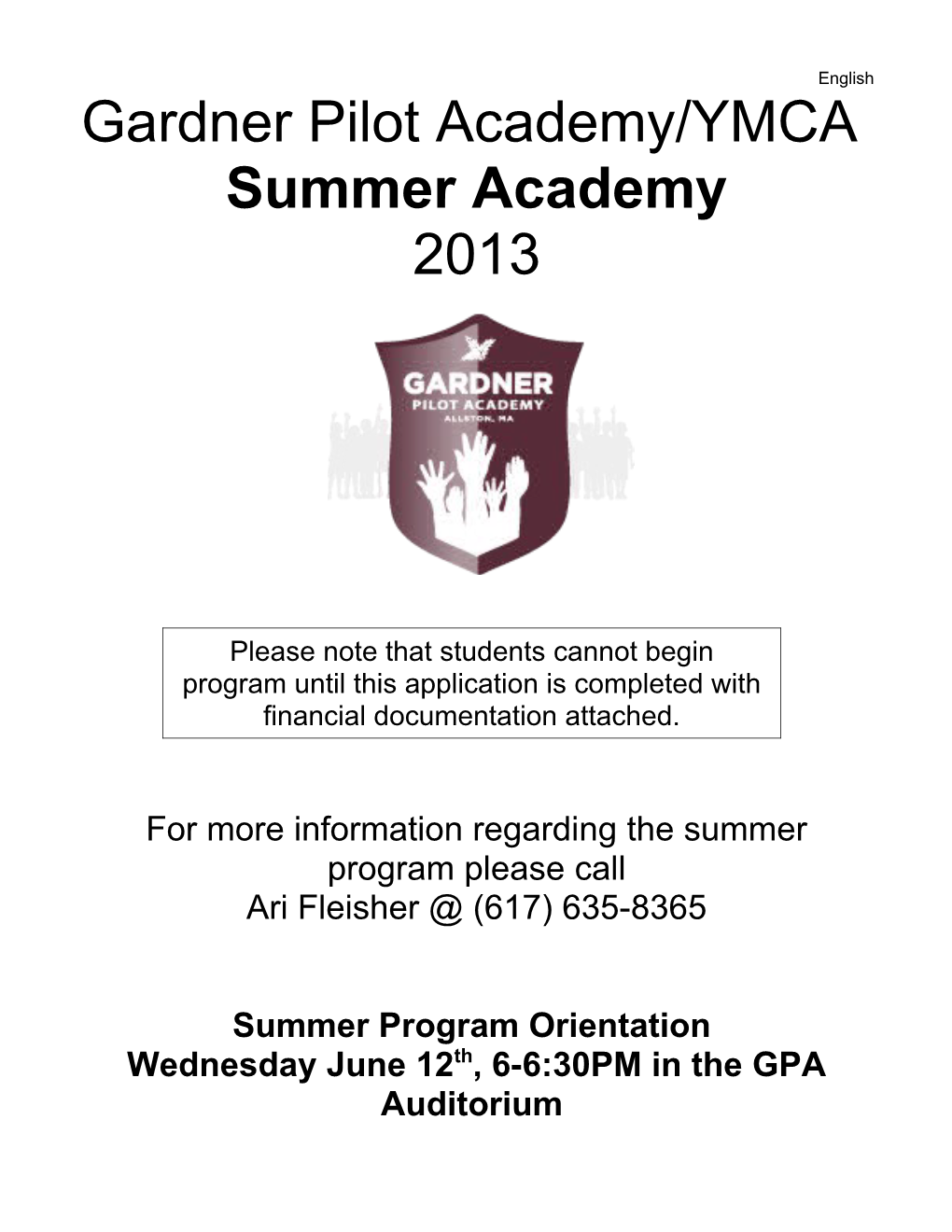 Gardner Pilot Academy/YMCA