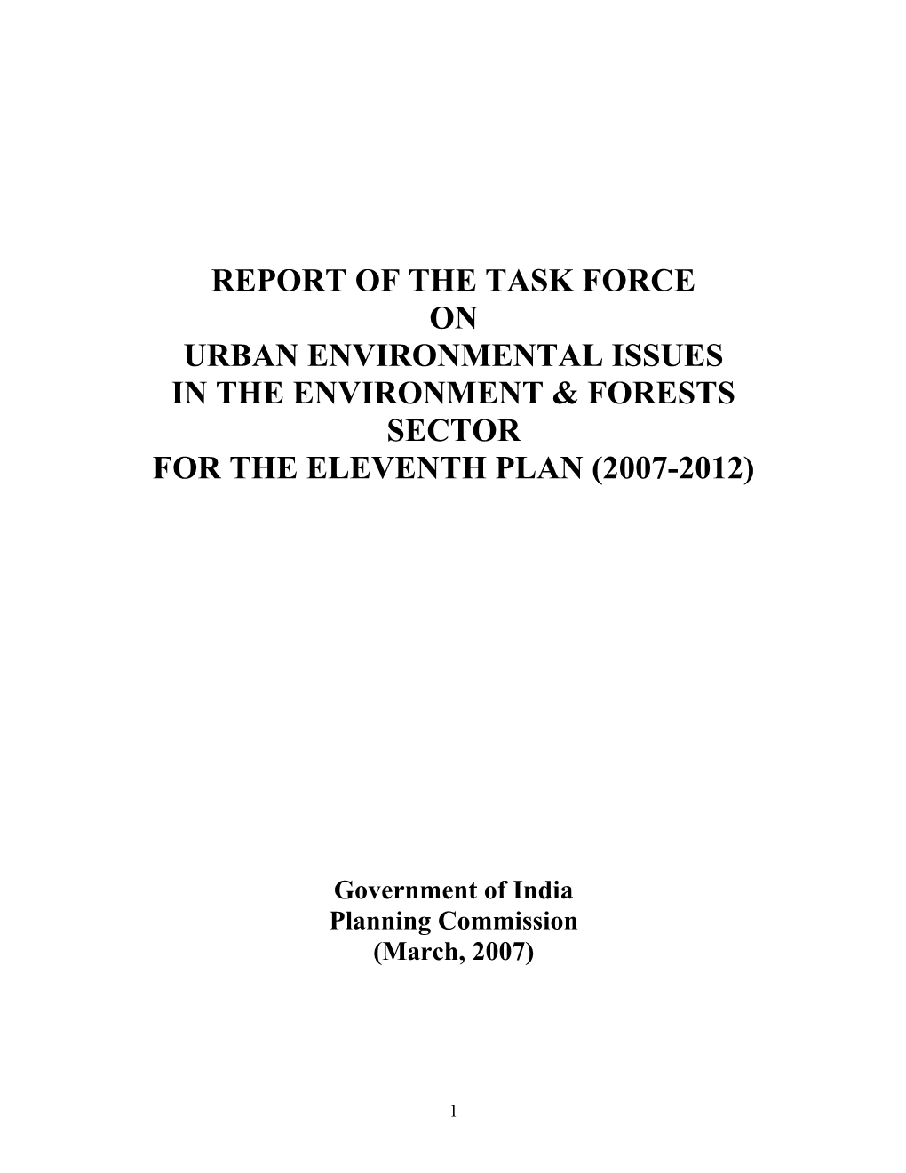 Report of the Task Force