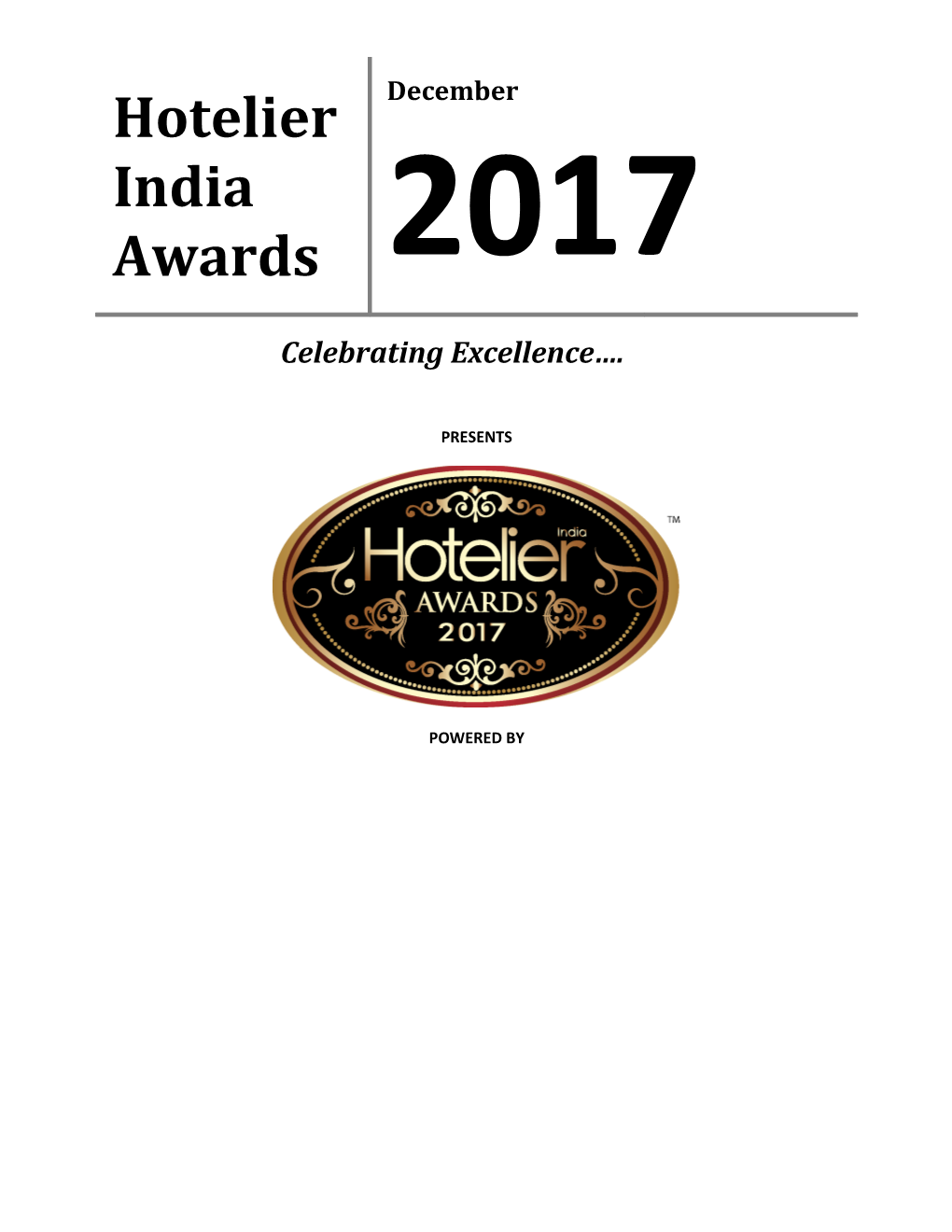 Hotelier India Awards
